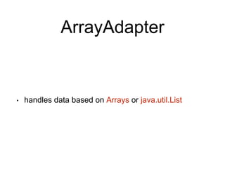 Introduction to Listview in Android | PPTX