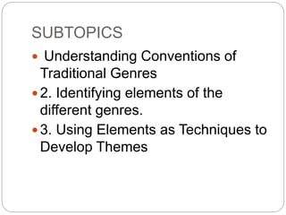 Introduction to literary genres mlas | PPTX