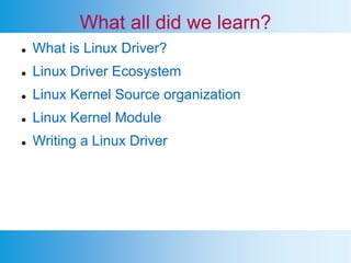 Introduction to lkm | PPT