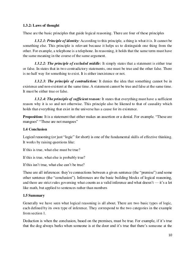 Introduction to logical reasoning