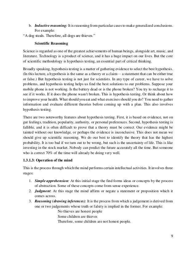 Introduction to logical reasoning