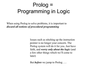 Introduction to logic and prolog - Part 1 | PPT