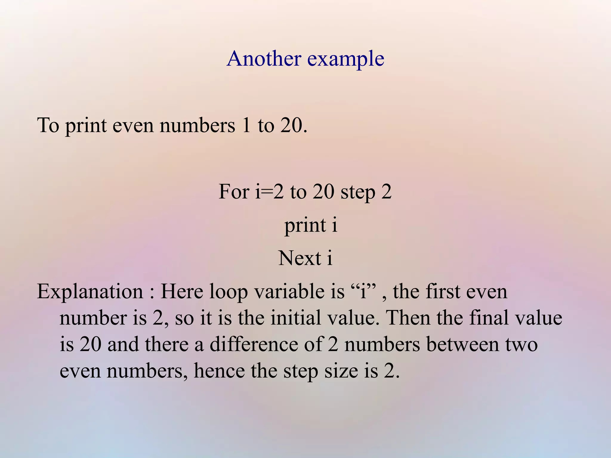 Introduction to loops | PPT