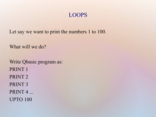 Introduction to loops | PPT