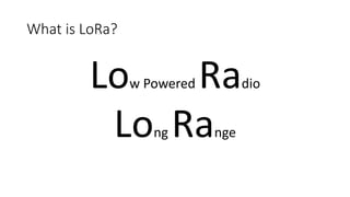 Introduction to LoRa for developers | PPT
