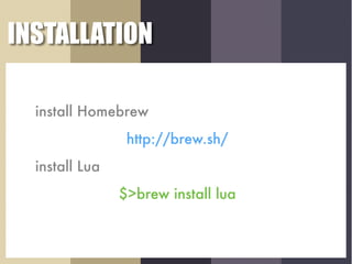 Introduction to lua | PDF