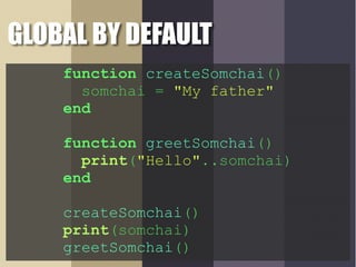 Introduction to lua | PDF
