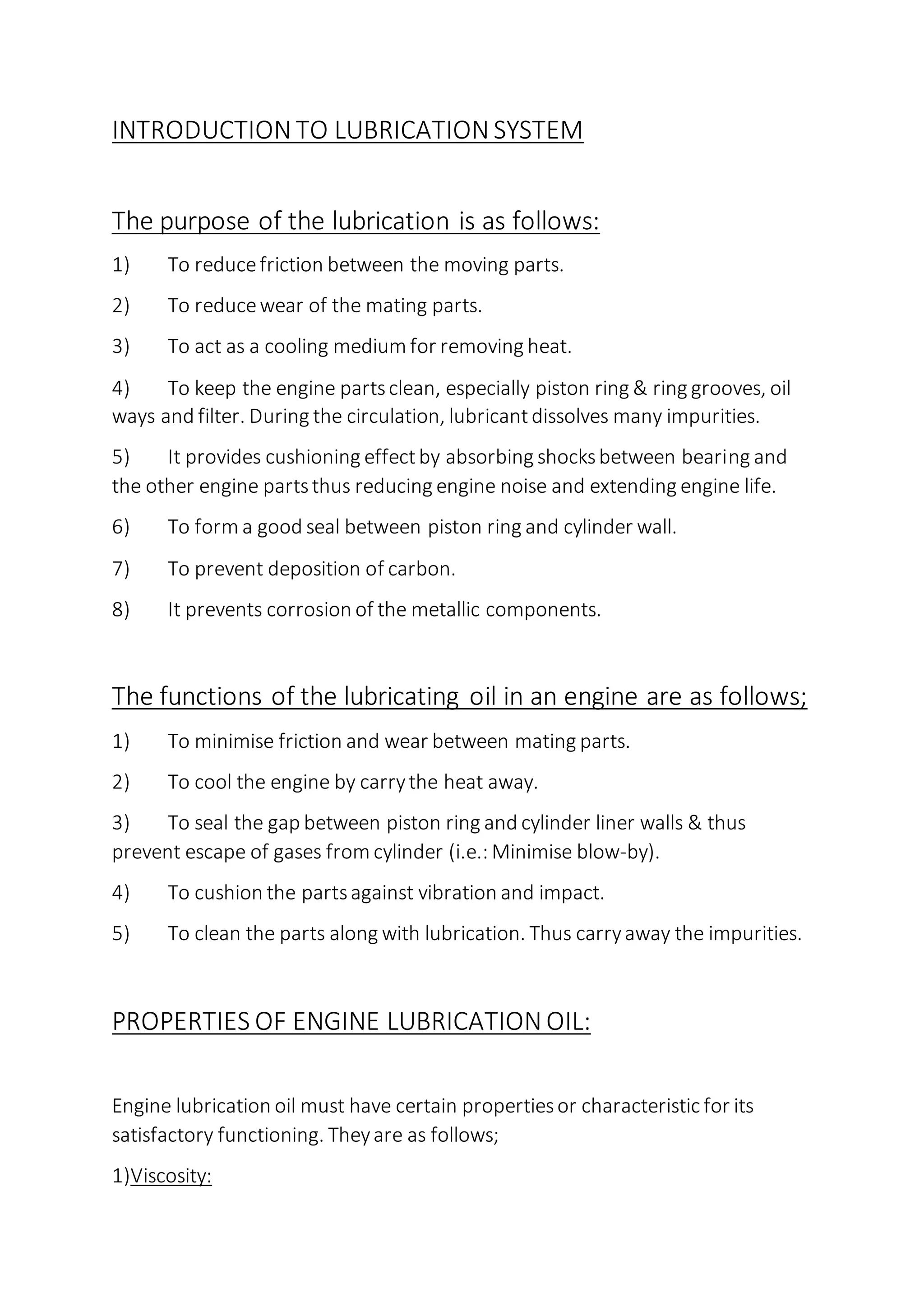Introduction to lub and cooling sys | DOCX