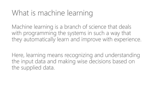 Introduction to Machine Learning | PPT | Free Download