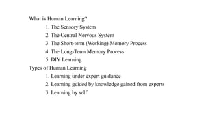 Human Learn Introduction to machine learning chapter | PPTX