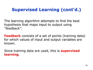 Machine Learning Contd Introduction to machine learning - types of ML | PPT