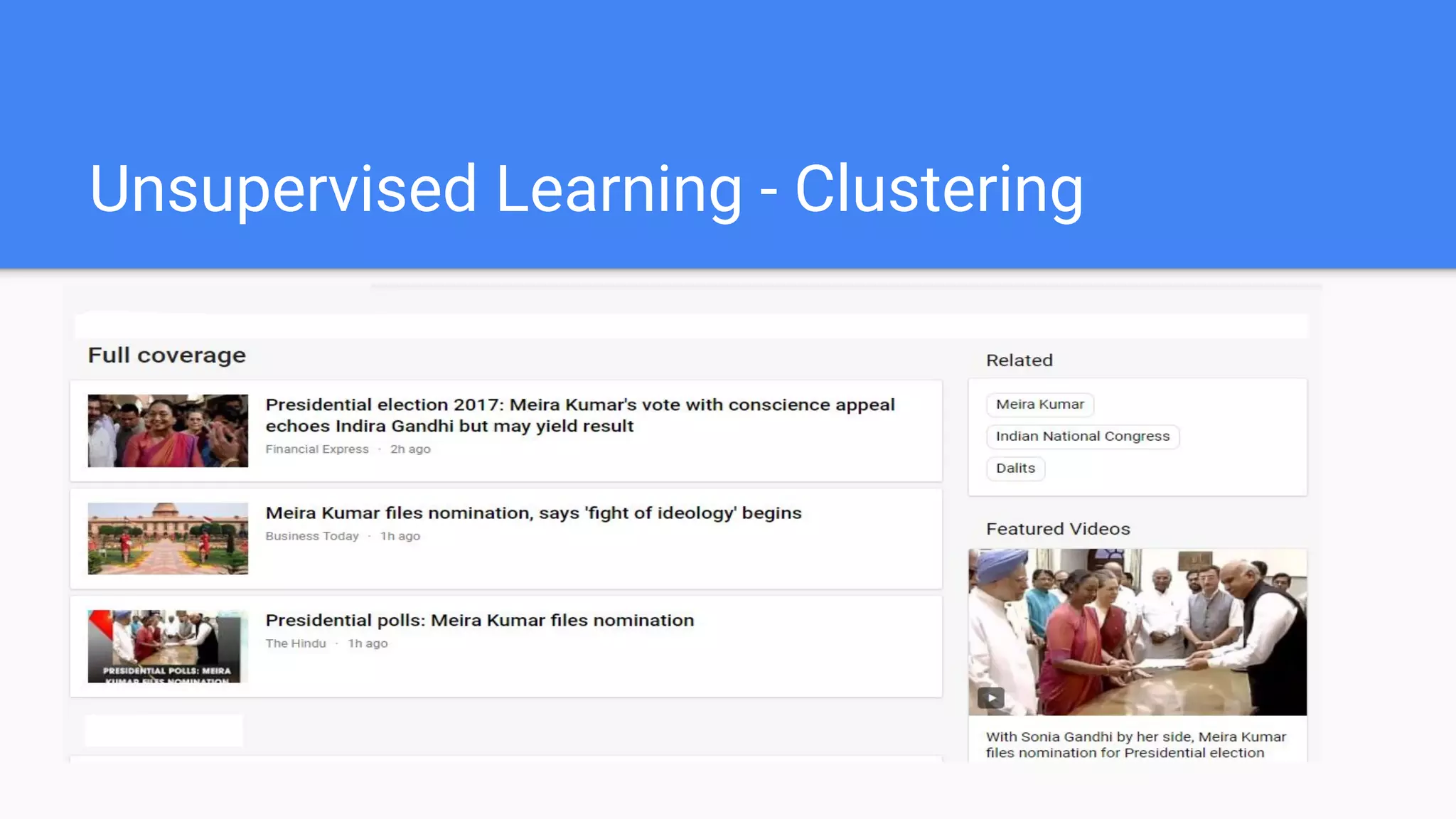 Unsupervised Learning - Clustering
 