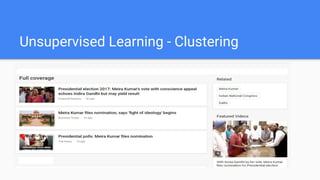 Unsupervised Learning - Clustering
 
