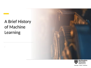 Early Machine Learning Machine Introduction to Machine Learning LD6051.ppt