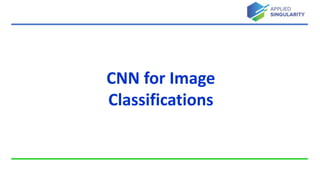 CNN for Image
Classifications
 