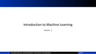 Introduction To Machine Learning Part1 Pptx Introduction To Machine Learning Part1 Pptx