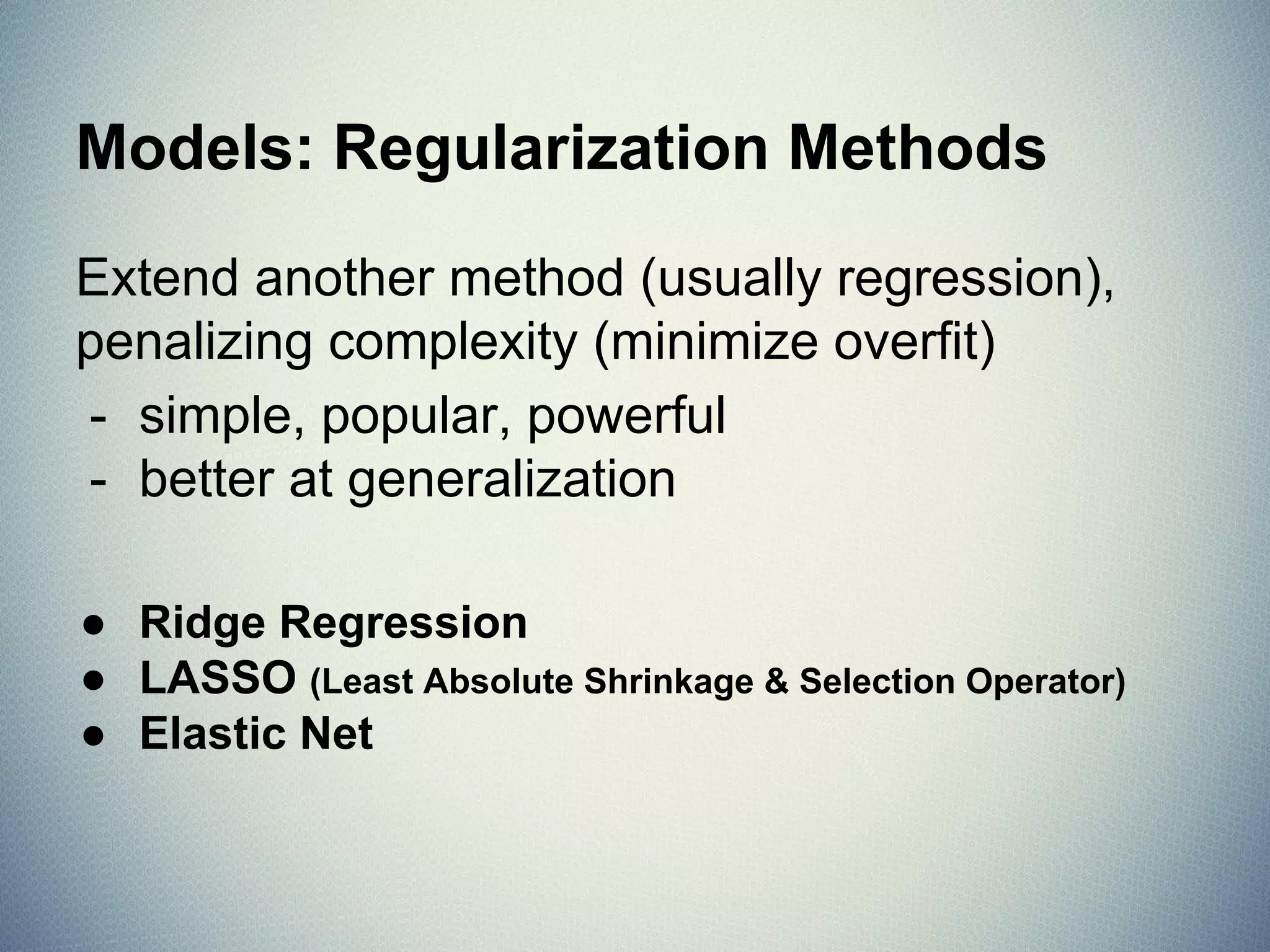 Dimensions and Features
In order to do machine learning you need a data set containing
instances (examples) that are composed of features from which
you compose dimensions.
Instance: a single data point or example composed of fields
Feature: a quantity describing an instance
Dimension: one or more attributes that describe a property
from sklearn.datasets import load_digits
digits = load_digits()
X = digits.data # X.shape == (n_samples, n_features)
y = digits.target # y.shape == (n_samples,)
 