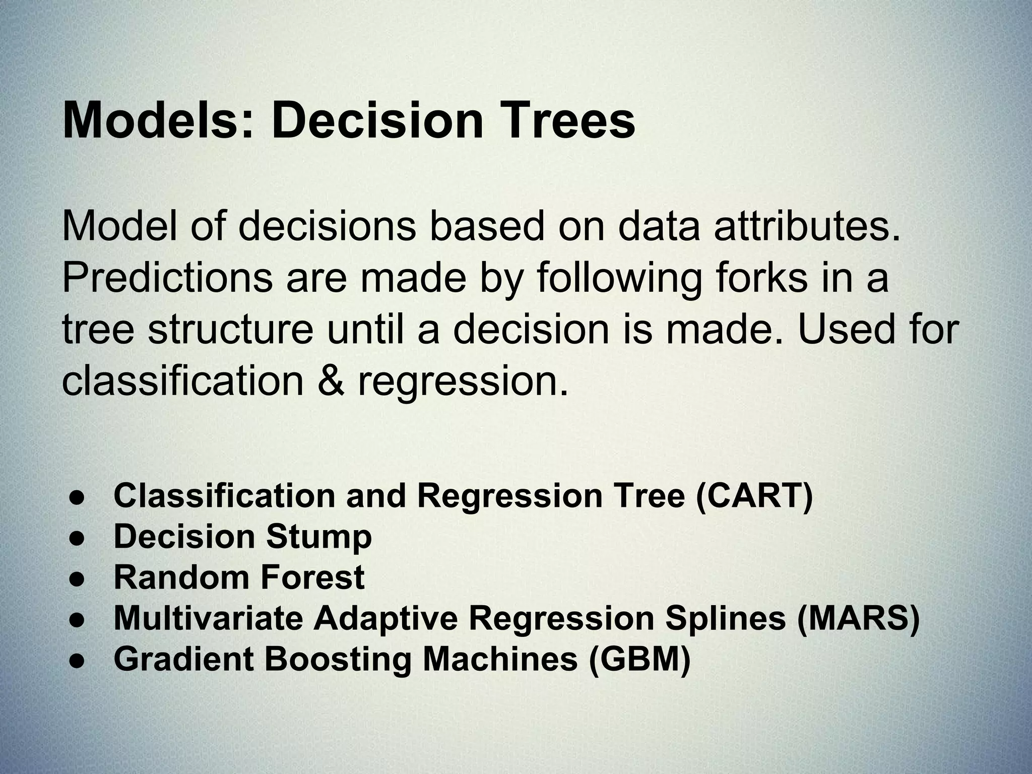 Feature Space
Feature space refers to the n-dimensions where your variables live (not
including a target variable or class). The term is used often in ML literature
because in ML all variables are features (usually) and feature extraction is the
art of creating a space with decision boundaries.
Target
1. Y ≡ Thickness of car tires after some testing period
Variables
1. X1
≡ distance travelled in test
2. X2
≡ time duration of test
3. X3
≡ amount of chemical C in tires
The feature space is R3
, or more accurately, the positive quadrant in R3
as all
the X variables can only be positive quantities.
http://stats.stackexchange.com/questions/46425/what-is-feature-space
 