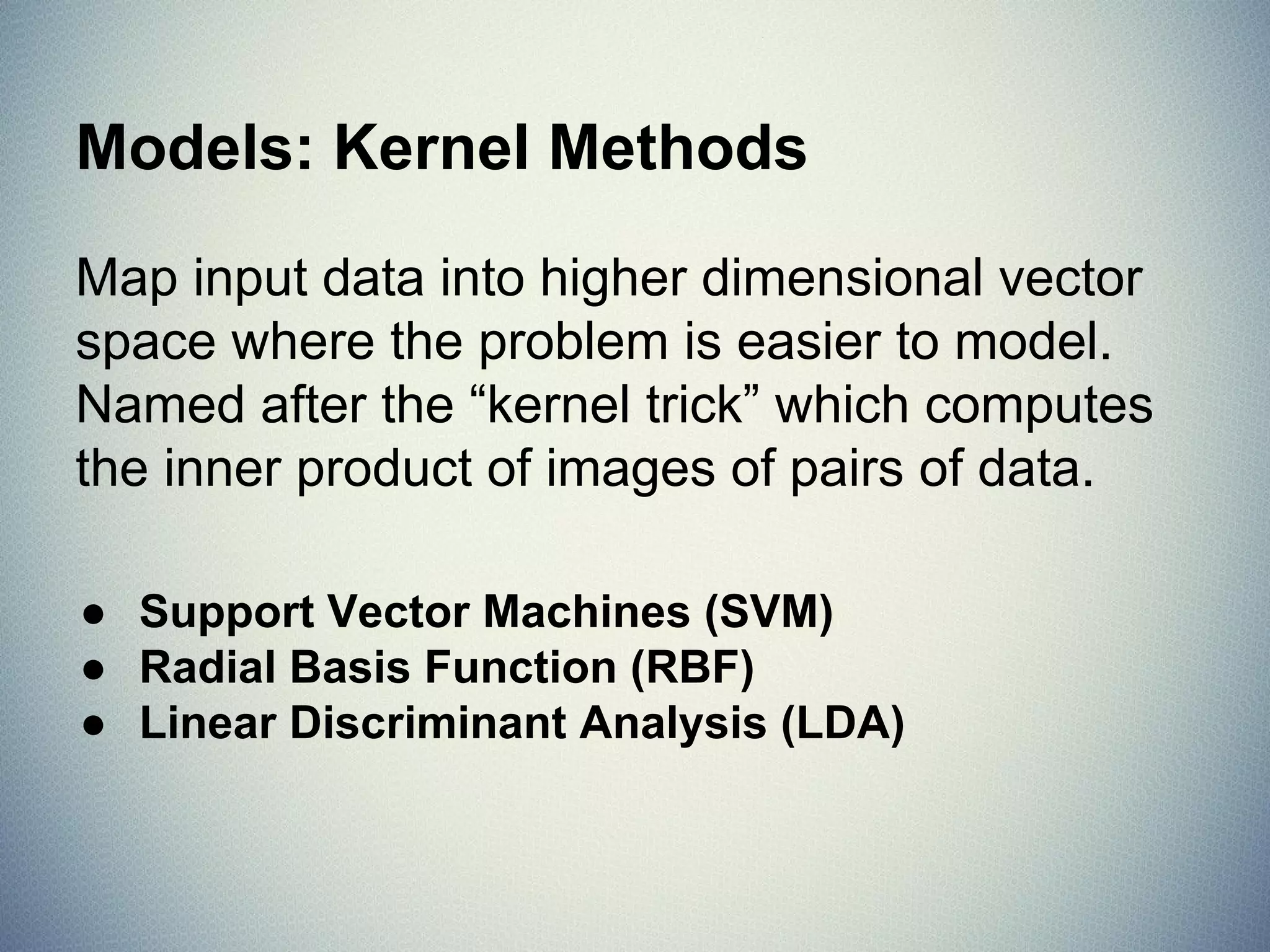 Your Task
Given a data set of instances of size N, create
a model that is fit from the data (built) by
extracting features and dimensions. Then use
that model to predict outcomes …
1. Data Wrangling (normalization, standardization, imputing)
2. Feature Analysis/Extraction
3. Model Selection/Building
4. Model Evaluation
5. Operationalize Model
 