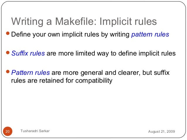 Pattern Rule Makefile | introduction to makefile Pattern Rule Makefile | introduction to makefile