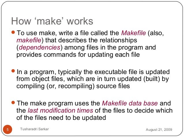 writing makefile for c program writing makefile for c program