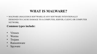 Introduction to Malware and Malware Analysis | PPTX