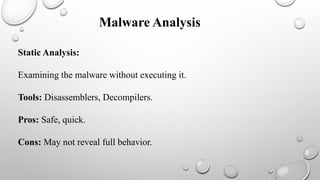 Introduction to Malware and Malware Analysis | PPTX