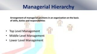 Lower Level Management Examples Introduction to management | PPTX