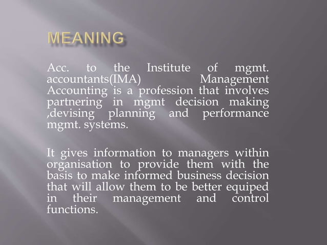 Introduction To Managerial Accounting (Presentation)