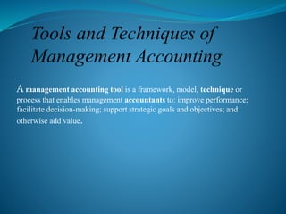 Introduction  to management accounting