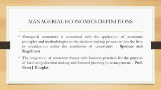 Introduction to managerial economics | PPTX