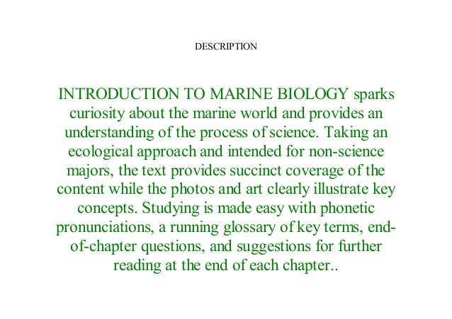 marine biology extended essay topics