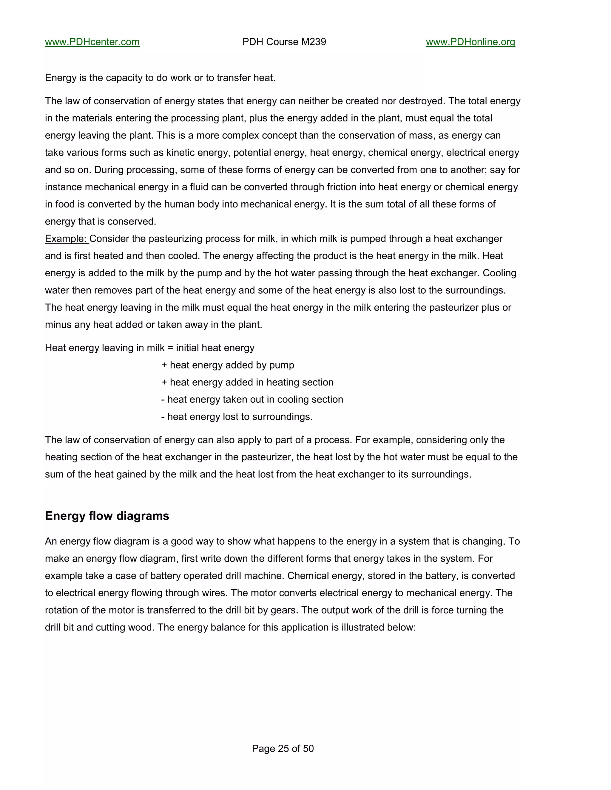 !!!"#$%&'()'*"&+,-------------------------------------#$%-.+/*0'-1234------------------------------------!!!"#$%+(56('"+*7-
--
#87'-2;-+:-;<-
('*7D-60-)@'-&8A8&6)D-)+-?+-!+*M-+*-)+-)*8(0:'*-@'8)"-
E@'-58!-+:-&+(0'*B8)6+(-+:-'('*7D-0)8)'0-)@8)-'('*7D-&8(-('6)@'*->'-&*'8)'?-(+*-?'0)*+D'?"-E@'-)+)85-'('*7D-
6(-)@'-,8)'*6850-'()'*6(7-)@'-A*+&'006(7-A58()C-A5/0-)@'-'('*7D-8??'?-6(-)@'-A58()C-,/0)-'H/85-)@'-)+)85-
'('*7D-5'8B6(7-)@'-A58()"-E@60-60-8-,+*'-&+,A5'L-&+(&'A)-)@8(-)@'-&+(0'*B8)6+(-+:-,800C-80-'('*7D-&8(-
)8M'-B8*6+/0-:+*,0-0/&@-80-M6(')6&-'('*7DC-A+)'()685-'('*7DC-@'8)-'('*7DC-&@',6&85-'('*7DC-'5'&)*6&85-'('*7D-
8(?-0+-+("-$/*6(7-A*+&'006(7C-0+,'-+:-)@'0'-:+*,0-+:-'('*7D-&8(->'-&+(B'*)'?-:*+,-+('-)+-8(+)@'*c-08D-:+*-
6(0)8(&'-,'&@8(6&85-'('*7D-6(-8-:5/6?-&8(->'-&+(B'*)'?-)@*+/7@-:*6&)6+(-6()+-@'8)-'('*7D-+*-&@',6&85-'('*7D-
6(-:++?-60-&+(B'*)'?->D-)@'-@/,8(->+?D-6()+-,'&@8(6&85-'('*7D"-I)-60-)@'-0/,-)+)85-+:-855-)@'0'-:+*,0-+:-
'('*7D-)@8)-60-&+(0'*B'?"-
L8,A5'O-.+(06?'*-)@'-A80)'/*6e6(7-A*+&'00-:+*-,65MC-6(-!@6&@-,65M-60-A/,A'?-)@*+/7@-8-@'8)-'L&@8(7'*-
8(?-60-:6*0)-@'8)'?-8(?-)@'(-&++5'?"-E@'-'('*7D-8::'&)6(7-)@'-A*+?/&)-60-)@'-@'8)-'('*7D-6(-)@'-,65M"-%'8)-
'('*7D-60-8??'?-)+-)@'-,65M->D-)@'-A/,A-8(?->D-)@'-@+)-!8)'*-A8006(7-)@*+/7@-)@'-@'8)-'L&@8(7'*"-.++56(7-
!8)'*-)@'(-*',+B'0-A8*)-+:-)@'-@'8)-'('*7D-8(?-0+,'-+:-)@'-@'8)-'('*7D-60-850+-5+0)-)+-)@'-0/**+/(?6(70"-
E@'-@'8)-'('*7D-5'8B6(7-6(-)@'-,65M-,/0)-'H/85-)@'-@'8)-'('*7D-6(-)@'-,65M-'()'*6(7-)@'-A80)'/*6e'*-A5/0-+*-
,6(/0-8(D-@'8)-8??'?-+*-)8M'(-8!8D-6(-)@'-A58()"-
%'8)-'('*7D-5'8B6(7-6(-,65M-P-6(6)685-@'8)-'('*7D--
------------------------------------------S-@'8)-'('*7D-8??'?->D-A/,A--
------------------------------------------S-@'8)-'('*7D-8??'?-6(-@'8)6(7-0'&)6+(--
------------------------------------------[-@'8)-'('*7D-)8M'(-+/)-6(-&++56(7-0'&)6+(--
------------------------------------------[-@'8)-'('*7D-5+0)-)+-0/**+/(?6(70"-
E@'-58!-+:-&+(0'*B8)6+(-+:-'('*7D-&8(-850+-8AA5D-)+-A8*)-+:-8-A*+&'00"-K+*-'L8,A5'C-&+(06?'*6(7-+(5D-)@'-
@'8)6(7-0'&)6+(-+:-)@'-@'8)-'L&@8(7'*-6(-)@'-A80)'/*6e'*C-)@'-@'8)-5+0)->D-)@'-@+)-!8)'*-,/0)->'-'H/85-)+-)@'-
0/,-+:-)@'-@'8)-786('?->D-)@'-,65M-8(?-)@'-@'8)-5+0)-:*+,-)@'-@'8)-'L&@8(7'*-)+-6)0-0/**+/(?6(70"-
-
/"-$01*7.%6*&),0$,>4*
=(-'('*7D-:5+!-?687*8,-60-8-7++?-!8D-)+-0@+!-!@8)-@8AA'(0-)+-)@'-'('*7D-6(-8-0D0)',-)@8)-60-&@8(76(7"-E+-
,8M'-8(-'('*7D-:5+!-?687*8,C-:6*0)-!*6)'-?+!(-)@'-?6::'*'()-:+*,0-)@8)-'('*7D-)8M'0-6(-)@'-0D0)',"-K+*-
'L8,A5'-)8M'-8-&80'-+:->8))'*D-+A'*8)'?-?*655-,8&@6('"-.@',6&85-'('*7DC-0)+*'?-6(-)@'->8))'*DC-60-&+(B'*)'?-
)+-'5'&)*6&85-'('*7D-:5+!6(7-)@*+/7@-!6*'0"-E@'-,+)+*-&+(B'*)0-'5'&)*6&85-'('*7D-)+-,'&@8(6&85-'('*7D"-E@'-
*+)8)6+(-+:-)@'-,+)+*-60-)*8(0:'**'?-)+-)@'-?*655->6)->D-7'8*0"-E@'-+/)A/)-!+*M-+:-)@'-?*655-60-:+*&'-)/*(6(7-)@'-
?*655->6)-8(?-&/))6(7-!++?"-E@'-'('*7D->858(&'-:+*-)@60-8AA56&8)6+(-60-655/0)*8)'?->'5+!O-
 