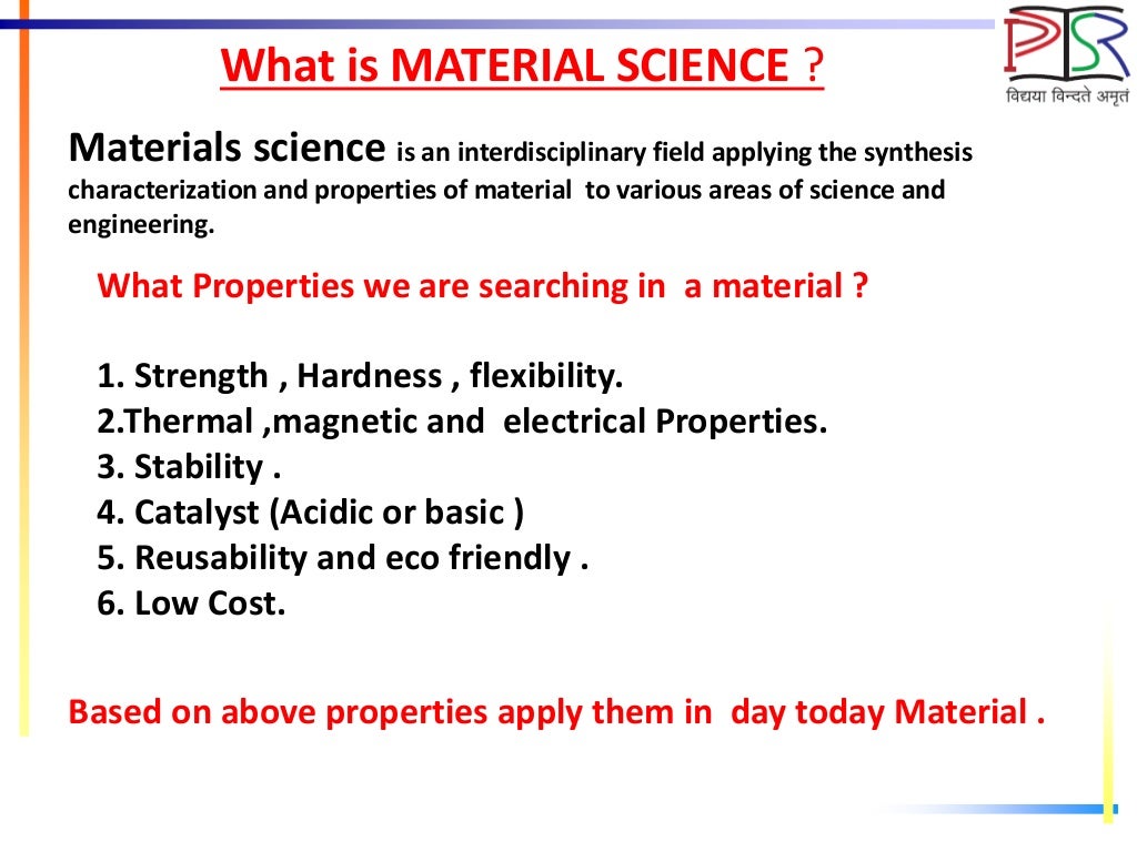 Introduction to material science