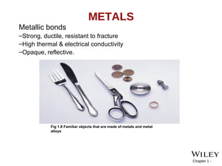 Metal Object Reference INTRODUCTION TO MATERIALS SCIENCE and testing of materials | PPT