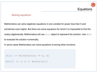 Equations Using Objects IntroductionToMathematica.pptx