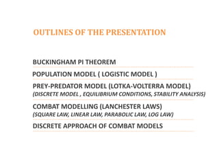 Introduction to mathematical modelling | PPTX