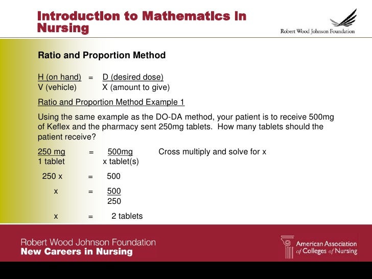 Introduction to mathematics in nursing 2012