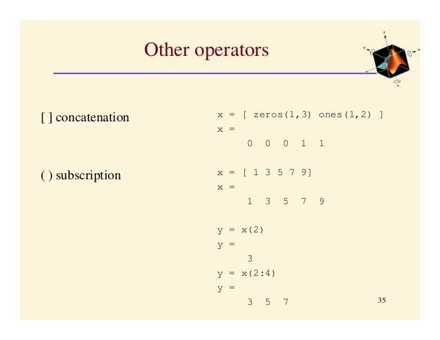 Introduction to matlab