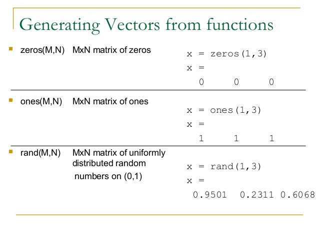 Introduction to matlab