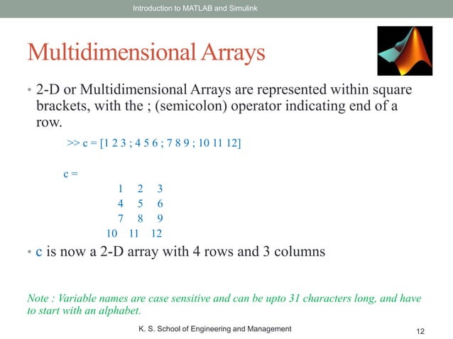 Introduction to MATLAB | PPTX