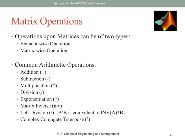 Introduction to MATLAB | PPTX