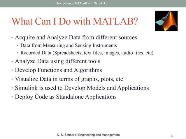 Introduction to MATLAB | PPTX