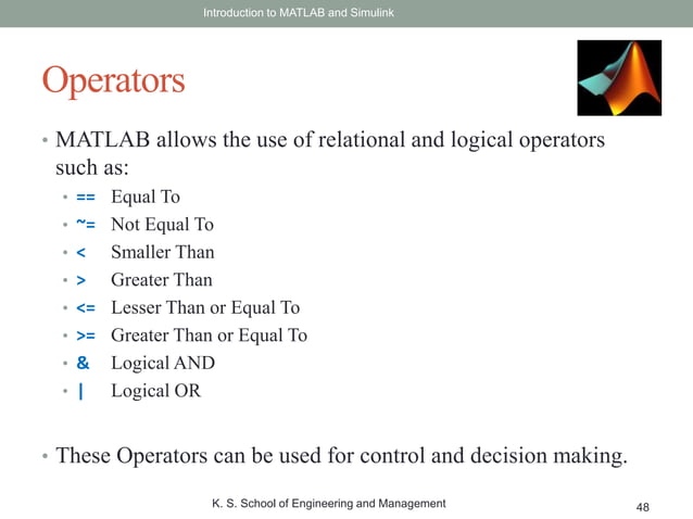 Introduction to MATLAB | PPT
