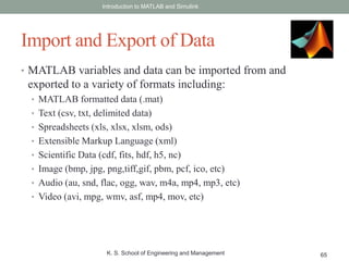 Introduction to MATLAB | PPTX