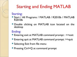 Introduction to matlab | PPT