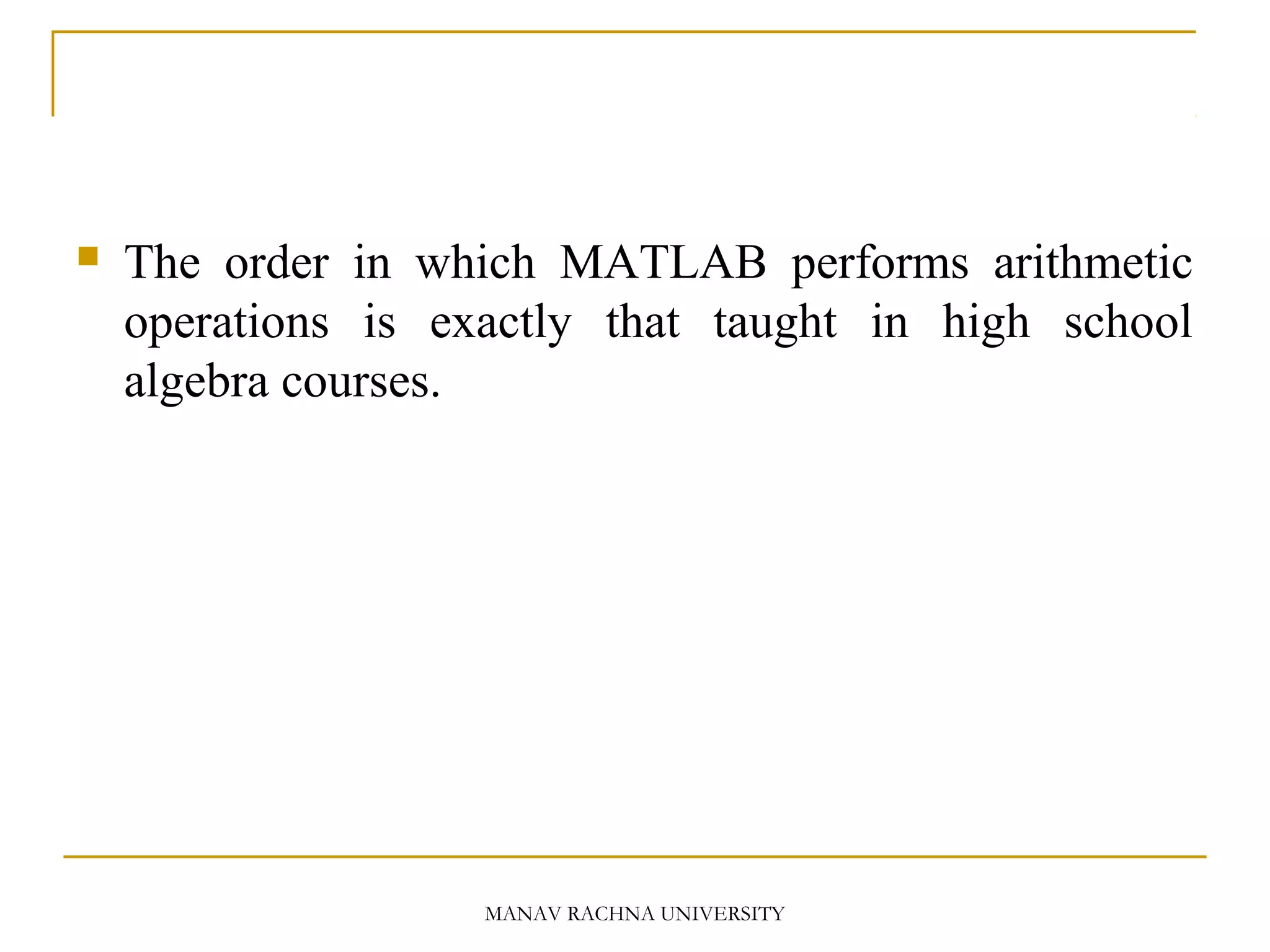 Introduction to Matlab | PPT