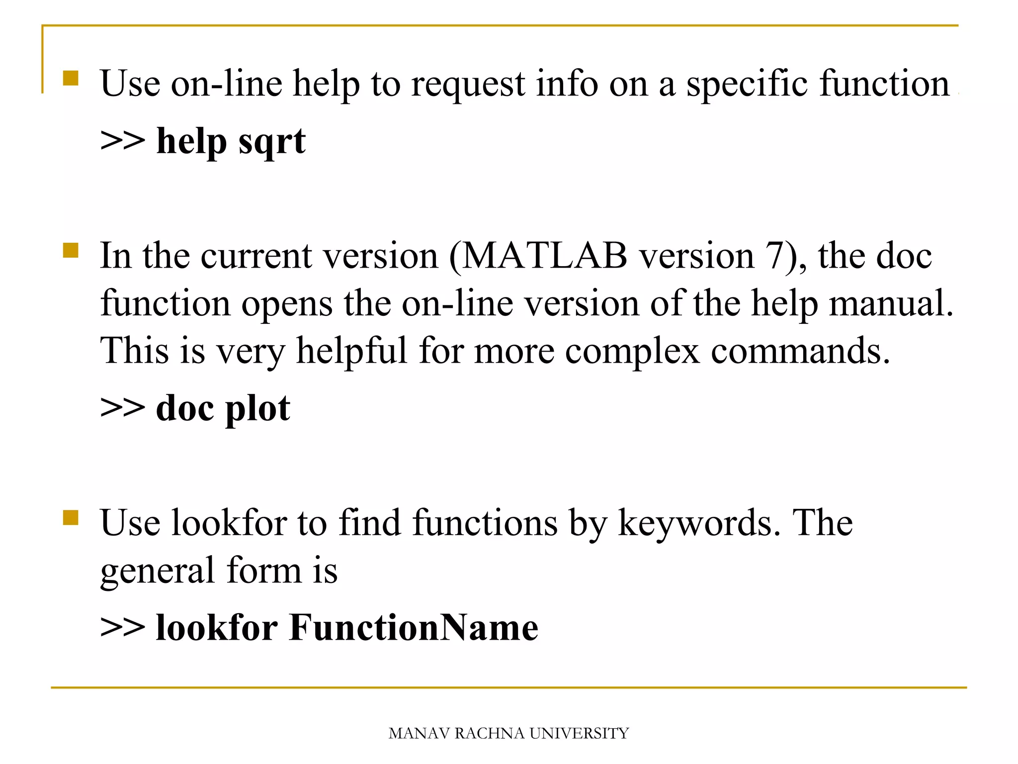 Introduction to Matlab | PPT