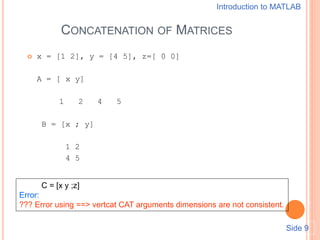 Introduction to matlab | PPT