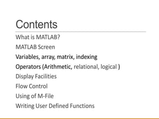 Introduction to matlab | PPT